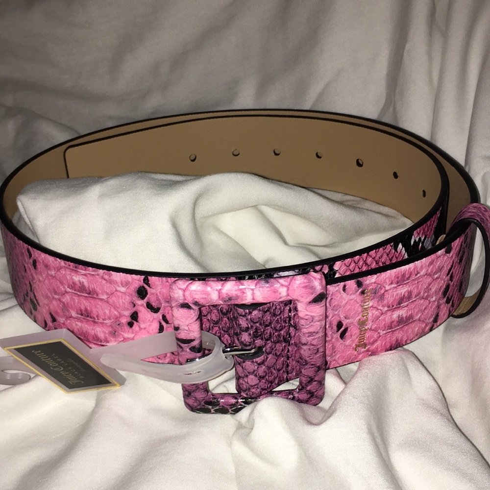 Juicy Couture Pink Faux Snakeskin Medium